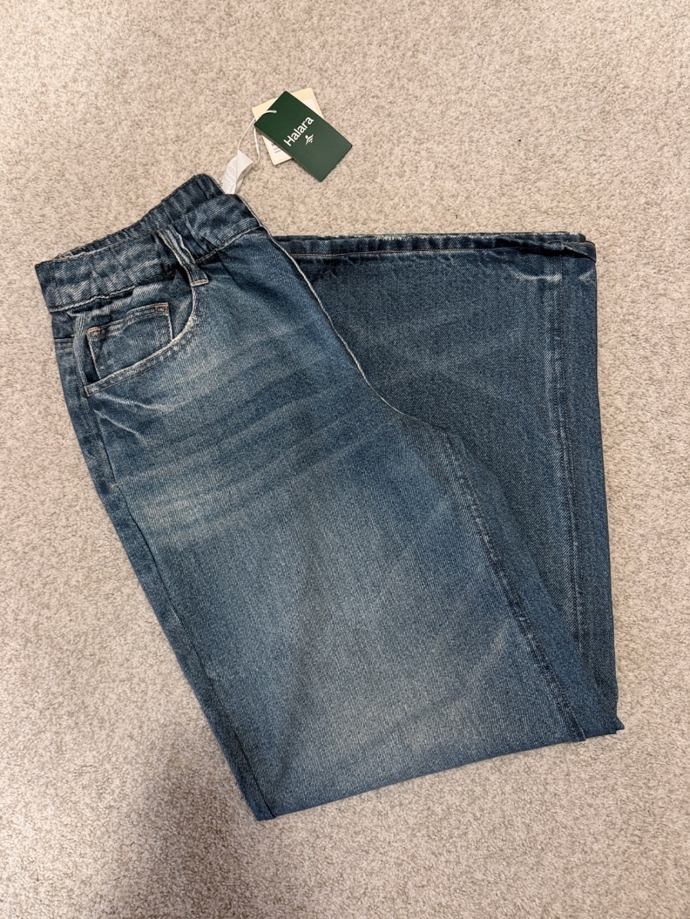 HALARA Women's Wide leg Terry Sweatpants - Picture 3 of 7